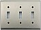Satin Nickel Triple Toggle Forged Switchplate