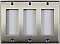 Satin Nickel Triple GFCI Forged Switchplate