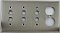 Satin Nickel Triple Pushbutton/ Single Duplex Forged Switchplate