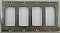 Satin Nickel Quad GFCI Forged Switchplate