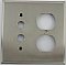 Satin Nickel Single Pushbutton/ Single Duplex Forged Switchplate