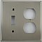 Satin Nickel Single Toggle/ Single Duplex Forged Switchplate