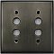 Antique Pewter Double Pushbutton Forged Switchplate