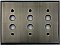 Antique Pewter Triple Pushbutton Forged Switchplate