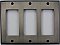 Antique Pewter Triple GFCI Forged Switchplate