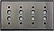Antique Pewter Quad Pushbutton Forged Switchplate