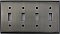 Antique Pewter Quad Toggle Forged Switchplate