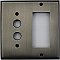 Antique Pewter Pushbutton / GFCI Forged Switchplate