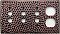 Hammered Copper Forged Triple Pushbutton/ Single Duplex Forged Switchplate