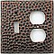 Hammered Copper Forged Single Toggle/ Single Duplex Forged Switchplate