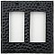 Hammered Black Forged Double GFCI Forged Switchplate