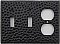 Hammered Black Forged Double Toggle / Single Duplex Switchplate