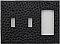 Hammered Black Forged Double Toggle / Single GFCI Switchplate