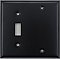 Matte Black Stamped Single Toggle/Single Blank Switchplate / Cover Plate