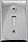 Polished Stainless Steel Stamped Single Toggle Switchplate / Cover Plate