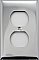 Polished Stainless Steel Stamped Single Duplex Switchplate / Cover Plate