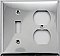 Polished Stainless Steel Stamped Toggle / Duplex Switchplate / Cover Plate