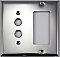 Polished Stainless Steel Stamped Pushbutton / GFCI Switchplate / Cover Plate
