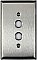 Satin Stainless Single Pushbutton Switchplate