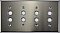 Satin Stainless Quad Pushbutton Switchplate