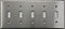 Satin Stainless Five Toggle  Switchplate