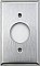 Satin Stainless Single Large Hole Switchplate