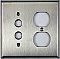 Satin Stainless Pushbutton / Duplex Switchplate