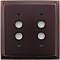 Deco Antique Copper Double Pushbutton Forged Switchplate