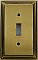 Deco Antique Brass Single Toggle Forged Switchplate