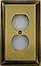 Deco Antique Brass Single Duplex Forged Switchplate