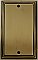 Deco Antique Brass Single Blank Forged Switchplate