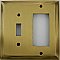 Deco Antique Brass Toggle / GFCI Forged Switchplate