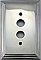 Deco Polished Nickel Single Pushbutton Forged Switchplate