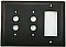 Deco Oil Rubbed Bronze Double Pushbutton/ Single GFCI Forged Switchplate