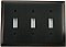 Deco Oil Rubbed Bronze Triple Toggle Forged Switchplate