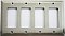 Deco Satin Nickel Quad GFCI Forged Switchplate