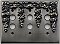 Festoon Antique Pewter Triple Pushbutton Forged Switchplate