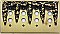 Festoon Antique Brass Quad Pushbutton Forged Switchplate