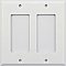 Smooth White Double GFCI Switchplate, Stamped Steel