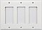 Smooth White Triple GFCI Switchplate, Stamped Steel