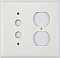 Smooth White Duplex / GFCI Switchplate, Stamped Steel