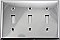 Polished Chrome Triple Toggle Switchplate