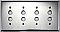 Polished Chrome Quad Pushbutton Switchplate