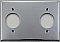 Polished Chrome Two Locking 40 amp Outlets / Three Gang