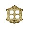 Solid Brass Victorian Switchplate - Polished Brass - Double Duplex