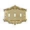 Solid Brass Victorian Switchplate - Polished Brass - Triple Toggle