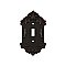 Solid Brass Victorian Switchplate - Timeless Bronze - Single Toggle