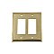 Solid Brass Rope Switchplate - Unlacquered Polished Brass - Double GFCI