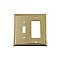 Solid Brass Rope Switchplate - Unlacquered Polished Brass - GFCI/Toggle