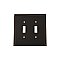 Solid Brass Rope Switchplate - Timeless Bronze - Double Toggle